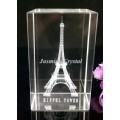 3D Laser Crystal  Eiffel Tower